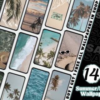 Summer collage wallpaper