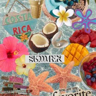 Summer collage wallpaper