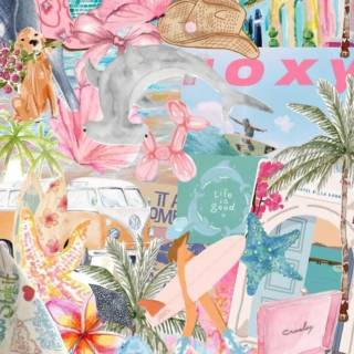 Summer collage wallpaper