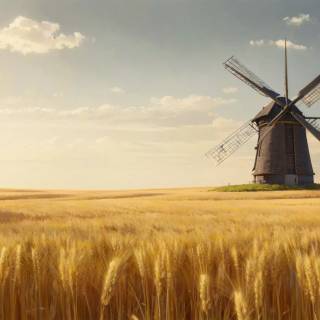 Windmill 4k wallpaper