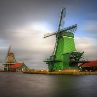 Windmill 4k wallpaper