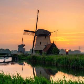 Windmill 4k wallpaper