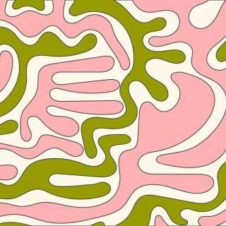 Pastel pink and green wallpaper