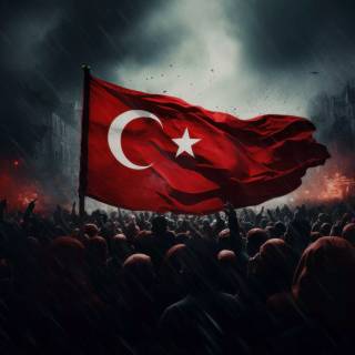 Turkish flag 4k wallpaper