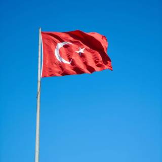 Turkish flag 4k wallpaper