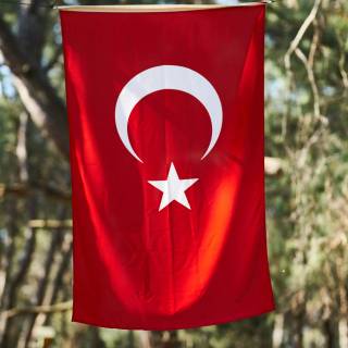 Turkish flag 4k wallpaper