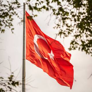 Turkish flag 4k wallpaper