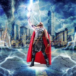 Thor lighting 4k wallpaper