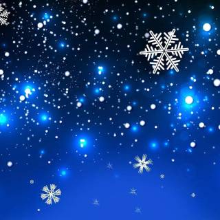 Blue snowflakes wallpaper