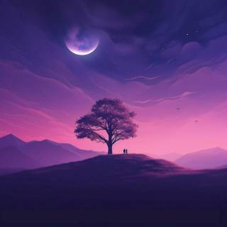 Purple nature 4k wallpaper