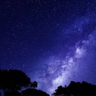 Purple galaxy desktop wallpaper