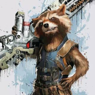 Rocket Raccoon 4k phone wallpaper