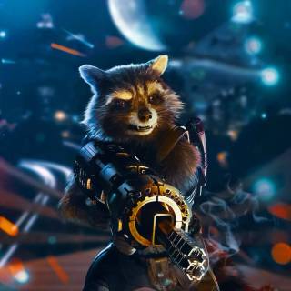 Rocket Raccoon 4k phone wallpaper