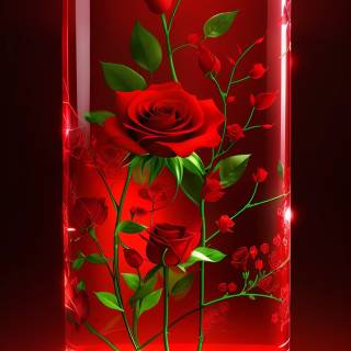 Red flowers phone wallpaper