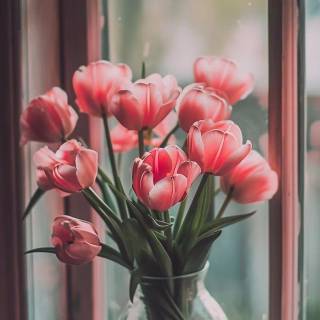 Red flowers phone wallpaper