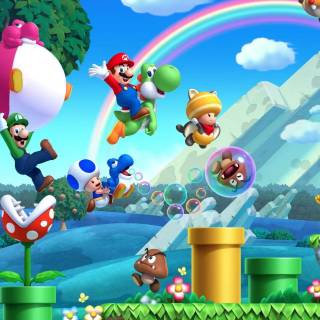 Mario Bros phone wallpaper