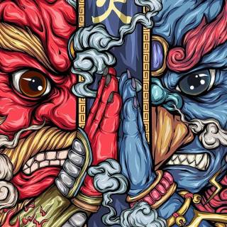 Japanese samurai iPhone wallpaper
