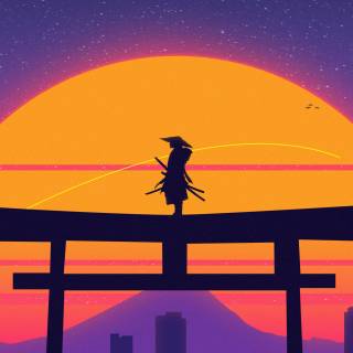 Japanese samurai iPhone wallpaper