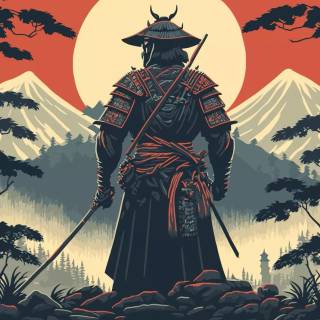 Japanese samurai iPhone wallpaper