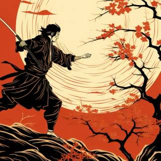 Japanese samurai iPhone wallpaper
