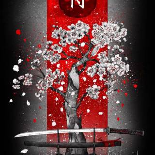 Japanese samurai iPhone wallpaper