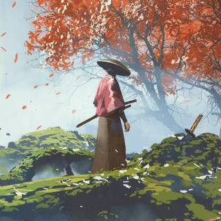 Japanese samurai iPhone wallpaper