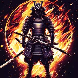 Japanese samurai iPhone wallpaper