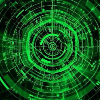 Green futuristic wallpaper