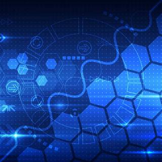 Blue futuristic wallpaper