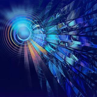 Blue futuristic wallpaper