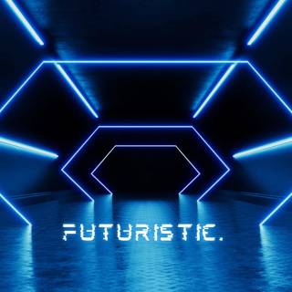 Blue futuristic wallpaper