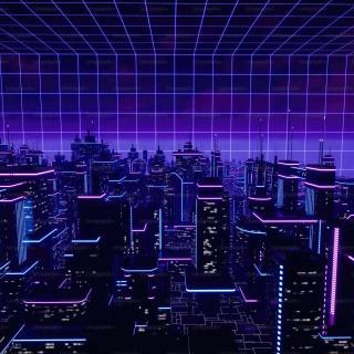 Blue futuristic wallpaper