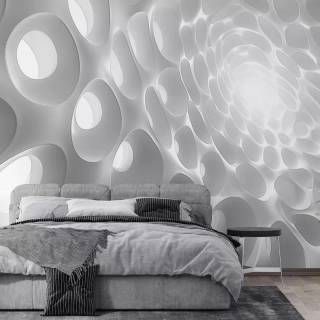 White futuristic wallpaper