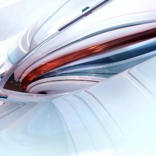 White futuristic wallpaper