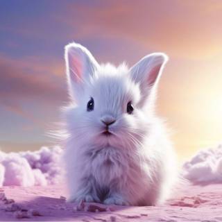 Cute purple bunny wallpaper