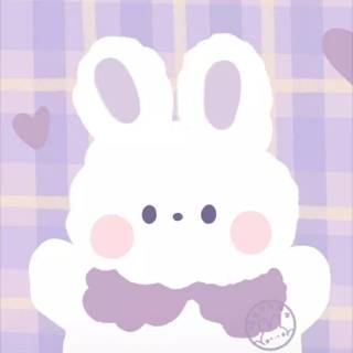 Cute purple bunny wallpaper