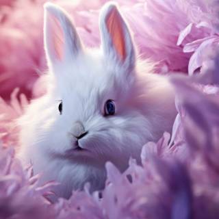 Cute purple bunny wallpaper