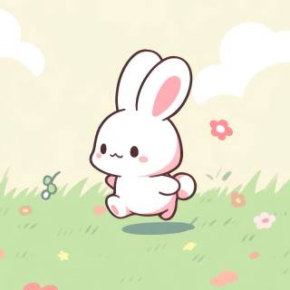 Cute purple bunny wallpaper
