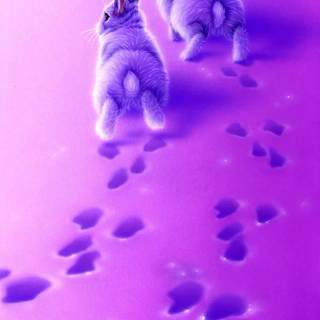 Cute purple bunny wallpaper