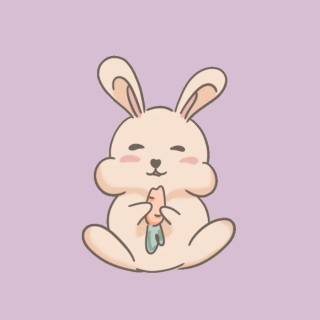 Cute purple bunny wallpaper