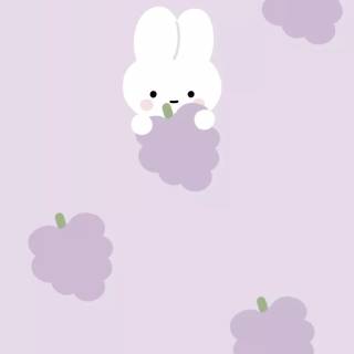 Cute purple bunny wallpaper