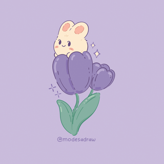 Cute purple bunny wallpaper