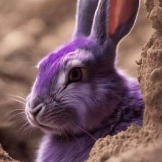 Cute purple bunny wallpaper