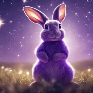 Cute purple bunny wallpaper