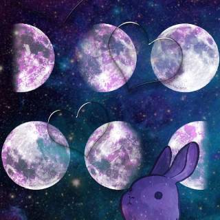 Cute purple bunny wallpaper