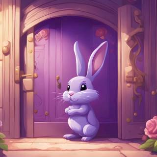 Cute purple bunny wallpaper