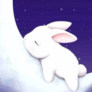Cute purple bunny wallpaper