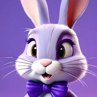 Cute purple bunny wallpaper
