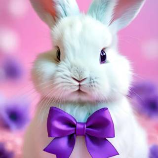 Cute purple bunny wallpaper