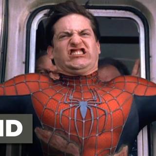 Spider-Mman stopping train wallpaper